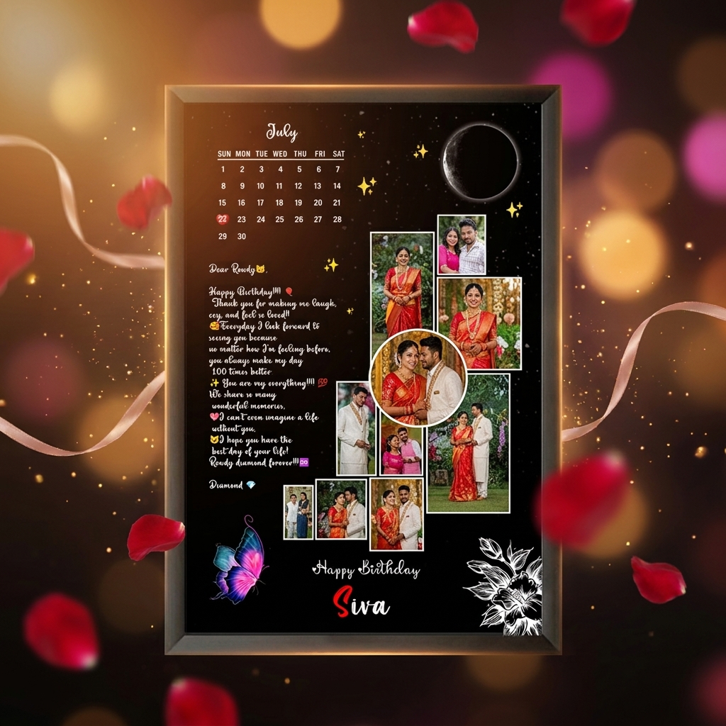 product_ (116) Happy Birthday Moon Photo Collage Frame - Image 1