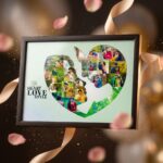Romantic Couple Heart Collage Frame