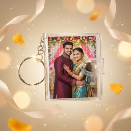 Personalized Mini Photo Album Keychain
