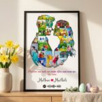 Romantic Couple Face Collage Frame - Image 2
