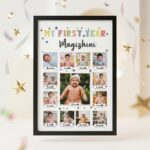 12 Months Baby Milestone Collage Frame