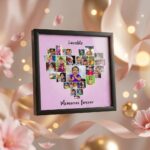 Romantic Heart Shaped Photo Collage Frame