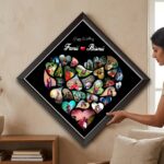 Diamond Shape Heart Collage Photo Frame - Image 3