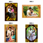 Personalized LED Backlit Gold Mirror Photo Frame (Couple Special) – Custom Printed Photo Frame - Image 3
