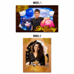 Personalized LED Backlit Gold Mirror Photo Frame (Birthday Special) – Custom Printed Photo Frame - Image 3