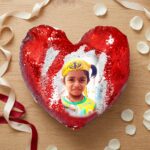Magic Reveal Sequin Cushion "Couple in Love" Design - Image 6