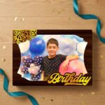 Personalized LED Backlit Gold Mirror Photo Frame (Birthday Special) – Custom Printed Photo Frame - Image 4