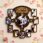 Personalized Sublimation Collage Wall Clock (Couple Special) – Custom Printed Wall Clock