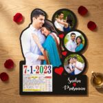 Personalized Wooden Photo Cutout Calendar – Custom Printed Wooden Calendar