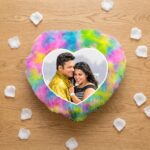 Personalized Photo Rainbow Cushion – Custom Printed Pillow - Image 2