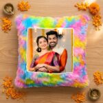 Personalized Photo Rainbow Cushion – Custom Printed Pillow - Image 3