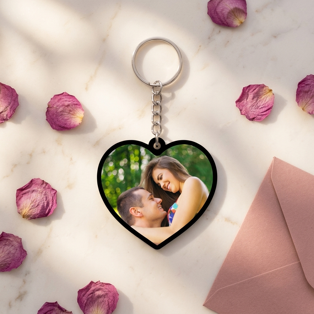 pomelli_photoshoot-1(32) Personalized Photo Keychain – Custom Printed Keychain - Image 1