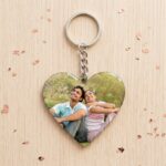 Personalized Photo Wooden Keychain – Custom Printed Keychain