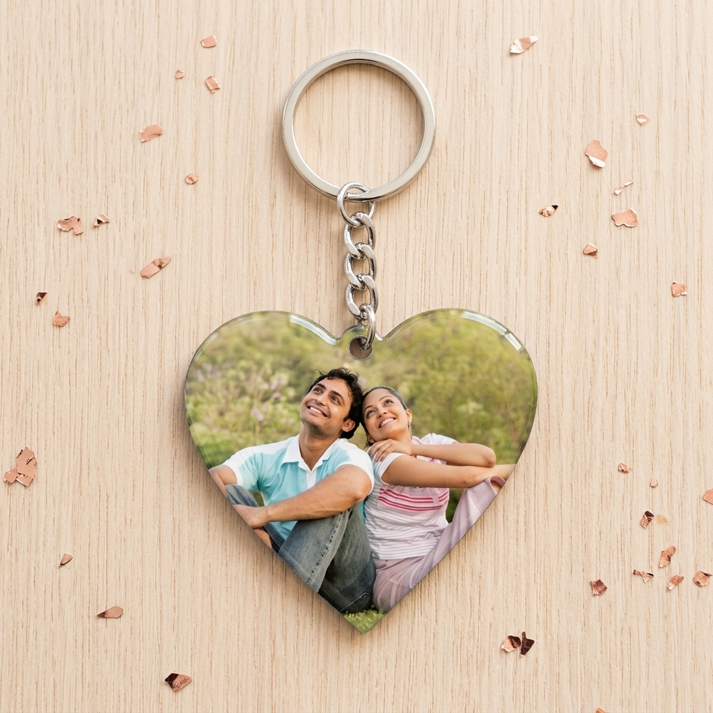 pomelli_photoshoot-1(34) Personalized Photo Wooden Keychain – Custom Printed Keychain - Image 1
