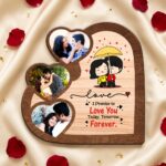 Personalized Sublimation Double Layer Wood Tile Frame (Couple Special) – Custom Printed Photo Frame
