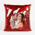 Magic Reveal Sequin Cushion "Couple in Love" Design - Image 8
