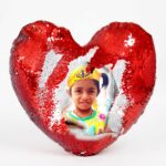 Magic Reveal Sequin Cushion "Couple in Love" Design - Image 7