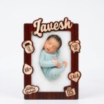 Personalized Born Baby Details Cutout Frame – Custom Printed Cutout Frame - Image 4