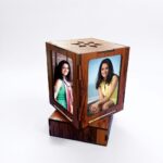 Cube Flower-Cutout Rotating Photo Lamp - Image 4