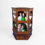 Hexagonal Heart-Cutout Rotating Photo Lamp - Image 4