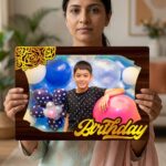 Personalized LED Backlit Gold Mirror Photo Frame (Birthday Special) – Custom Printed Photo Frame - Image 2