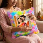 Personalized Photo Rainbow Cushion – Custom Printed Pillow - Image 4