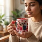 Heart Shape Handle Coffee Mug – Custom Printed Ceramic Mug - Image 2