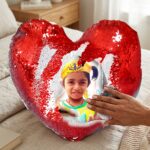 Magic Reveal Sequin Cushion "Couple in Love" Design - Image 4