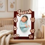 Personalized Born Baby Details Cutout Frame – Custom Printed Cutout Frame - Image 3
