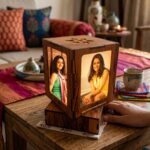 Cube Flower-Cutout Rotating Photo Lamp - Image 3