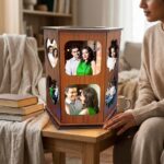 Hexagonal Heart-Cutout Rotating Photo Lamp - Image 3
