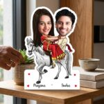 Personalized Wooden Caricature Photo Frame (Couple Special) – Custom Printed Photo Frame - Image 2