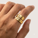Dual Name Engraved Couple Ring - Image 2