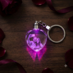 Crystal 3D Photo Engraved Keychain