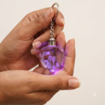 Crystal 3D Photo Engraved Keychain - Image 3