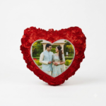 Rose Petal Heart Shape Photo Pillow - Image 4
