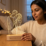 Personalized Line Art LED Table Lamp - Image 2
